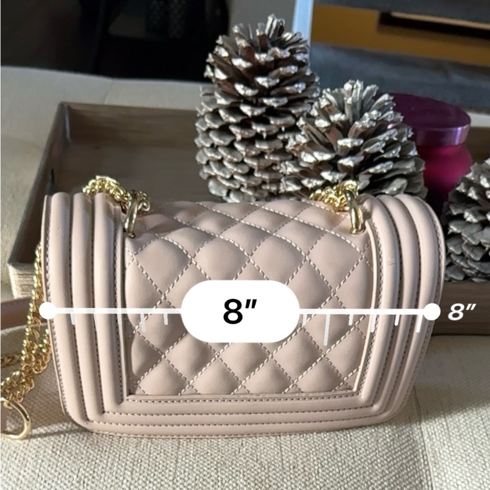 Blush Quilted Chain Shoulder Bag - Picture 5 of 6